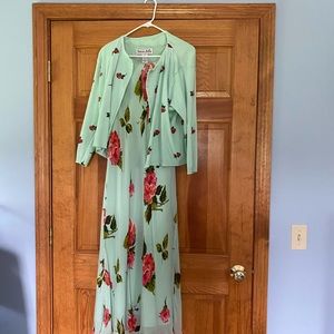 Seafoam green lined dress